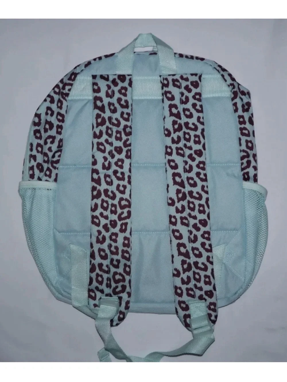 NWT: Kids Chetah Animal Print Backpack in Light Blue.